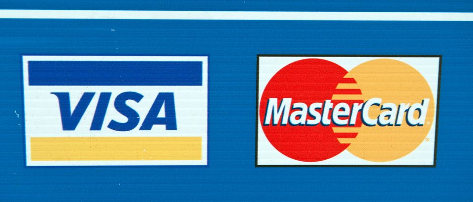 Visa and MasterCard credit card logos ar