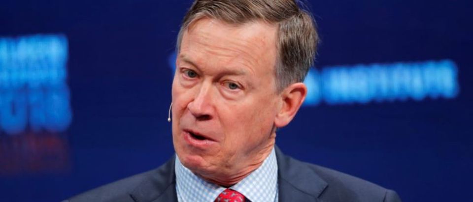 John Hickenlooper Governor, Colorado speaks at the Milken Institute 21st Global Conference in Beverly Hills, California, U.S., May 1, 2018. REUTERS/Mike Blake