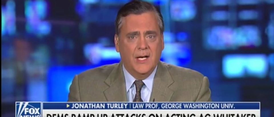 Law Professor Jonathan Turley Says Rosenstein's Conflicts Are Far Worse Than Whitaker's -- Fox & Friends 11-16-18 (Screenshot/Fox News)