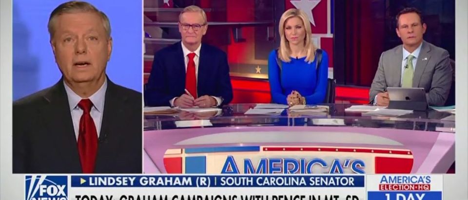 Lindsey Graham Says Any Democrat Who Voted Against Kavanaugh Deserves To Go Down During Midterms 'Time To Clean House' -- Fox & Friends 11-5-18 (Screenshot/Fox News)