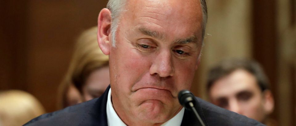 U.S. Interior Secretary Zinke testifies before a Senate Appropriations Interior, Environment, and Related Agencies Subcommittee hearing in Washington