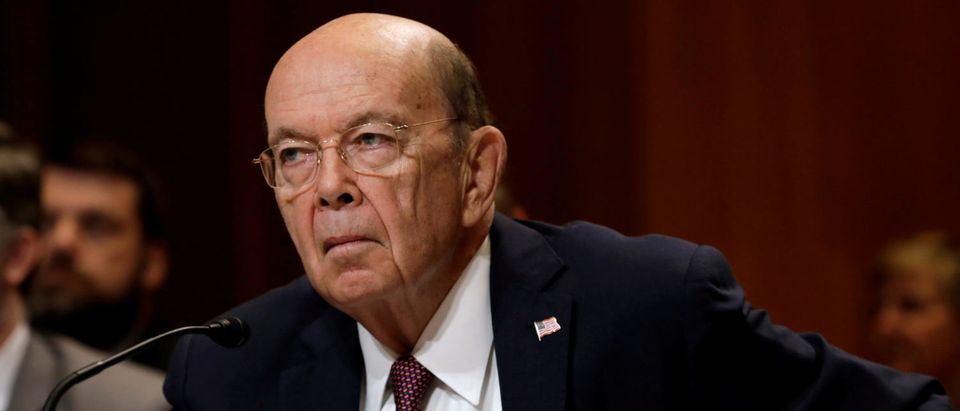 Commerce Secretary Wilbur Ross testifies before a Senate Commerce, Justice, Science, and Related Agencies Subcommittee hearing on the FY2019 funding request and budget justification for the Commerce Department on Capitol Hill in Washington. REUTERS/Yuri Gripas
