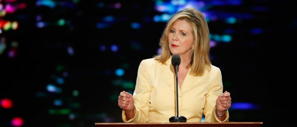 Republican National Convention Committee on Resolutions Co-Chairman U.S. Rep. Marsha Blackburn (R-TN) addresses delegates during the second session of the Republican National Convention in Tampa, Florida, August 28, 2012. REUTERS/Mike Segar