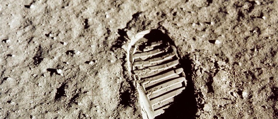 - FILE PHOTO JULY 1969 - Close-up view of an Apollo 11 astronaut's footprint in the lunar soil photographed with a 70mm lunar surface camera during the Apollo 11 extravehicular acitivty on the moon in this July 1969 file photo. The 30th anniversary of the Apollo 11 mission is July 16 (launch) and July 20 (landing on the moon).