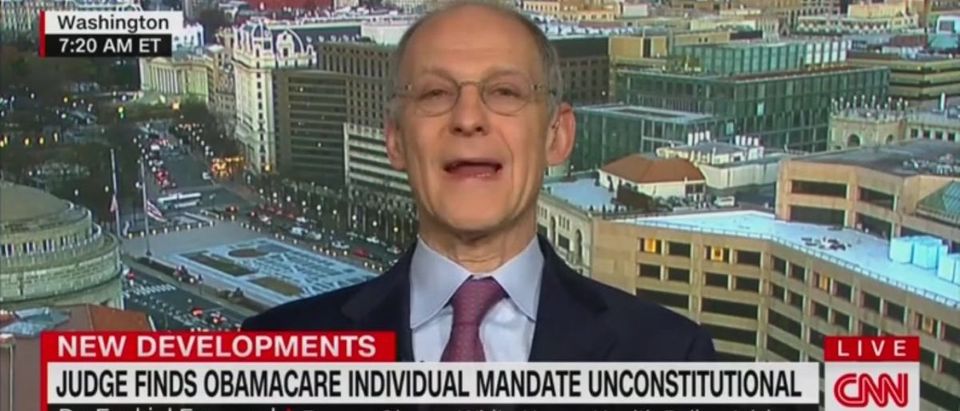 CNN Contributor Dr. Ezekiel Emanuel Says Obamacare Ruling 'Defies Constitutional Logic' -- 12-17-18 (Screenshot/CNN)