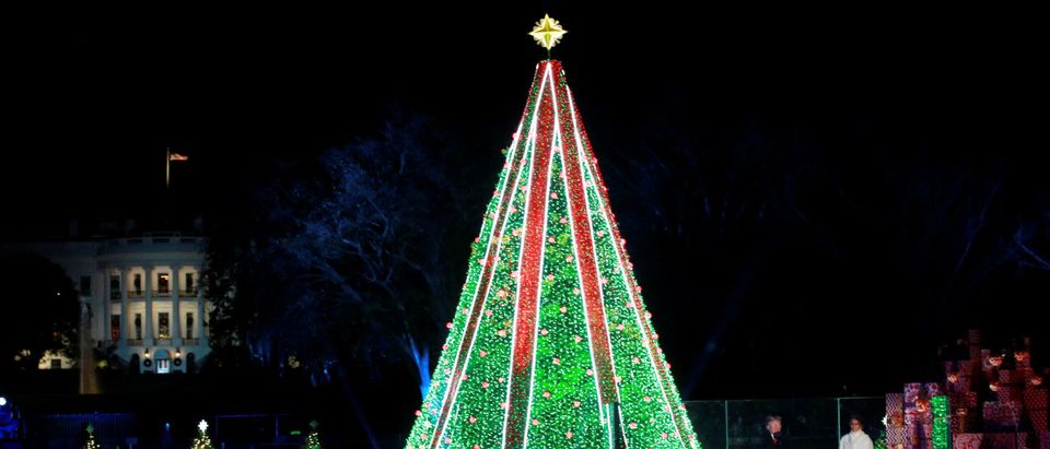 U.S. President Donald Trump and Mrs. Trump participate in 96th annual National Christmas Tree Lighting ceremony in Washington
