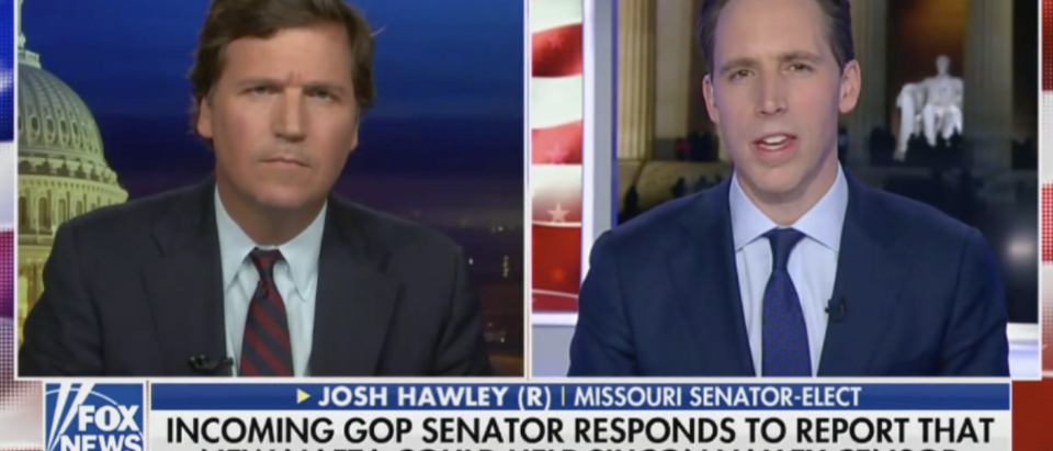 Missouri Senator-elect Josh Hawley on Tucker Carlson's show (Fox News 12/4/2018)