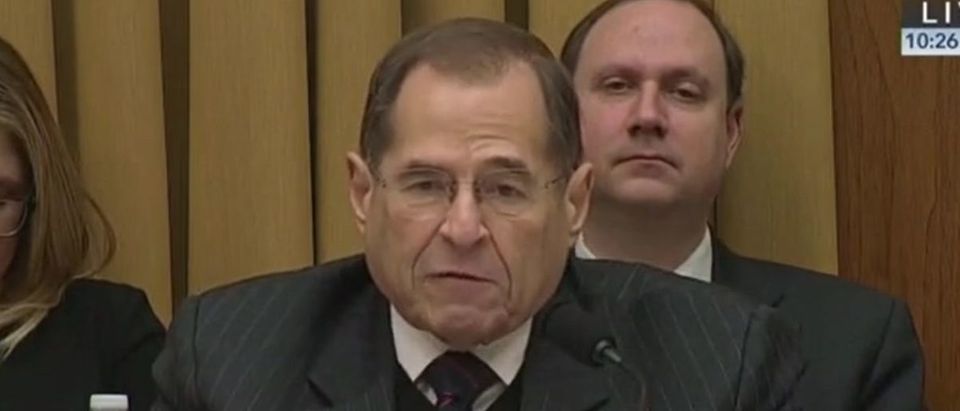 New York Democrat Jerry Nadler delivered opening remarks at a House Judiciary Committee hearing on Google on Dec. 11, 2018. Grabien screenshot