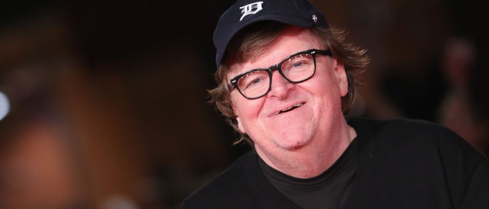 Michael Moore walks the red carpet ahead of the "Fahreneit 11/9" screening during the 13th Rome Film Fest at Auditorium Parco Della Musica on October 20, 2018 in Rome, Italy. (Photo by Vittorio Zunino Celotto/Getty Images)