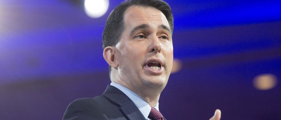 Wisconsin Gov. Scott Walker speaks during the annual Conservative Political Action Conference (CPAC) March 3, 2016. (Saul Loeb/AFP/Getty Images)