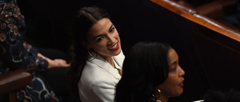 Alexandria Ocasio-Cortez arrives before the start of the 116th Congress and swearing-in ceremony on the floor of the U.S. House of Representatives at the U.S. Capitol on Jan. 3, 2019 in Washington, D.C. (Photo: SAUL LOEB/AFP/Getty Images)