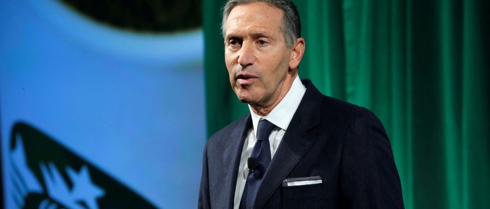 FILE PHOTO: Starbucks Chairman and CEO Schultz delivers remarks at the Starbucks 2016 Investor Day in Manhattan, New York