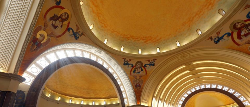 A worker cleans the interior of the new Coptic Cathedral of the Nativity at the New Administrative Capital (NAC) east of Cairo, Egypt January 3, 2019. Picture taken Jan. 3, 2019. REUTERS/Amr Abdallah Dalsh