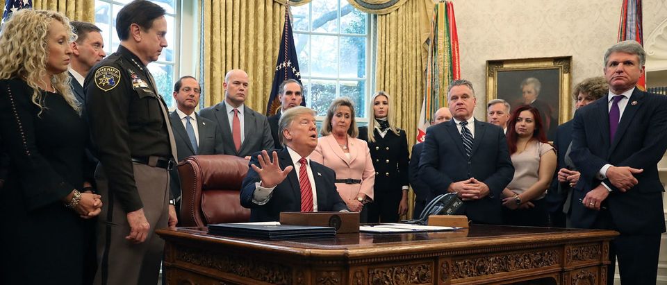President Trump Participates In Signing Ceremony For Anti-Human Trafficking Legislation In The Oval Office