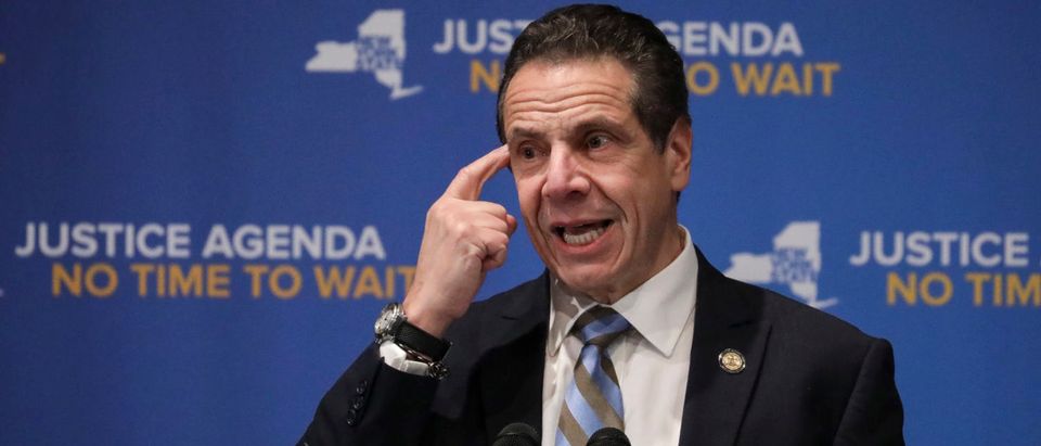 NEW YORK, NY - JANUARY 7: New York Governor Andrew Cuomo speaks about reproductive rights at Barnard College, January 7, 2019 in New York City. (Photo by Drew Angerer/Getty Images)