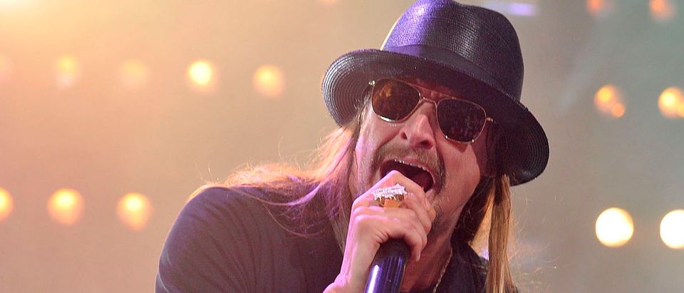 Kid Rock performs during Keith Urban's Fourth annual We're All For The Hall benefit concert at Bridgestone Arena on April 16, 2013 in Nashville, Tennessee. (Photo by Frederick Breedon IV/Getty Images for the Country Music Hall of Fame and Museum)