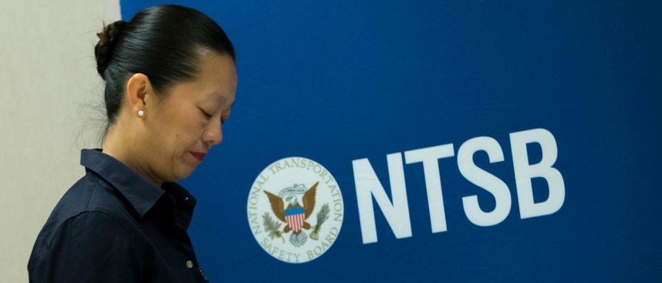 National Transportation Safety Board (NTSB) Vice Chairman Bella Dinh-Zarr arrives for a press conference near Hoboken Rail Station, Sept. 30, 2016 in Hoboken, New Jersey. (Photo by Drew Angerer/Getty Images)