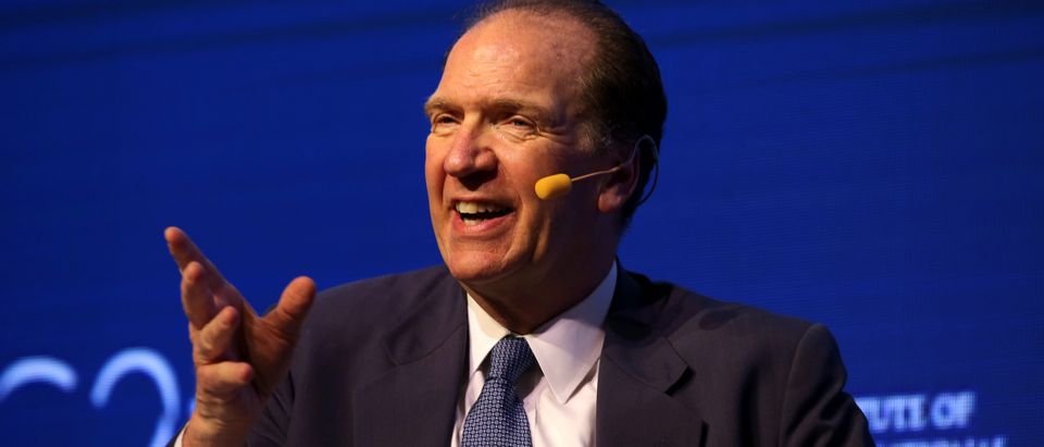 David Malpass, Under Secretary for International Affairs at the U.S. Department of the Treasury, gestures during the 2018 G20 Conference in Buenos Aires