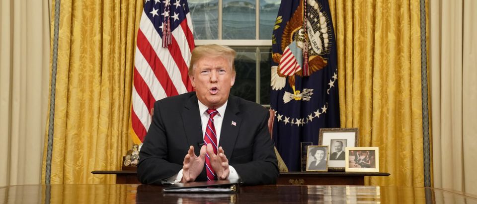 U.S. President Trump delivers televised address about immigration and the U.S. southern border from the Oval Office in Washington