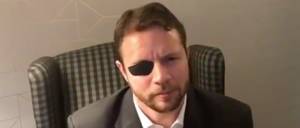 Republican Texas Rep. Dan Crenshaw excoriated Democratic Rep. Hank Johnson of Georgia on Sunday for degrading the Americans who voted for and support President Donald Trump. (Twitter/screen shot/Dan Crenshaw)