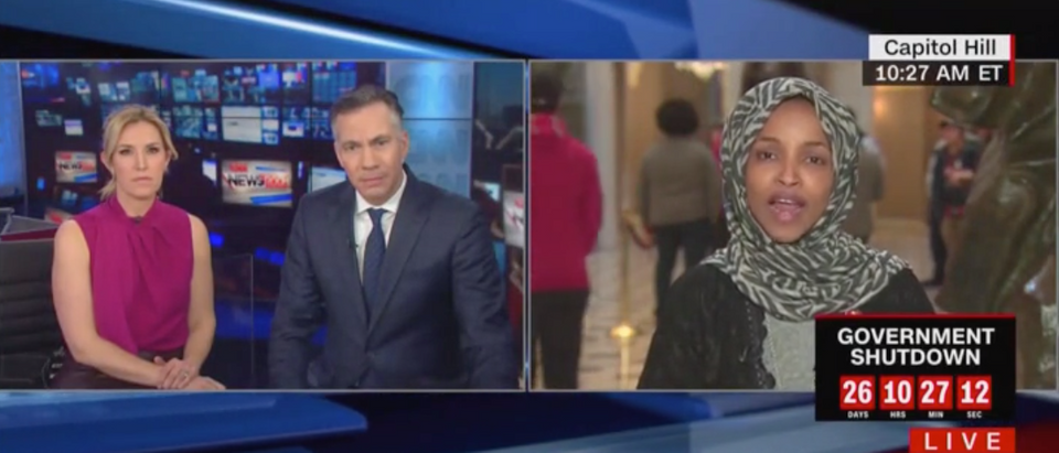 Rep. Ilhan Omar Interviewed By Poppy Harlow and Jim Sciutto (CNN Screenshot: January 17, 2019)