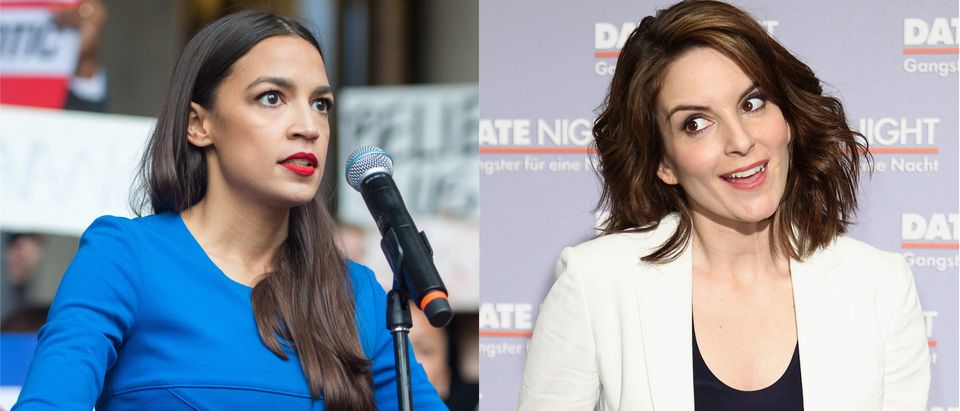 Alexandria Ocasio-Cortez and Tina Fey/ Getty Images collage
