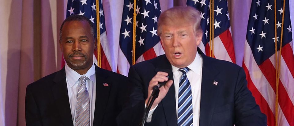 Donald Trump Holds Press Conference To Announce Ben Carson Endorsement