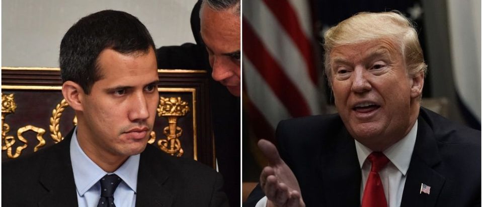 Left: Juan Guaido (Getty Images), Right: President Donald Trump (Getty Images)