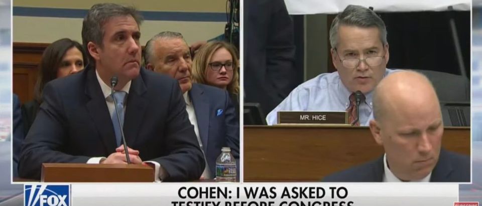 GOP Rep. Jody Hice of Georgia questions former Trump lawyer Michael Cohen. (YouTube/Screenshot)