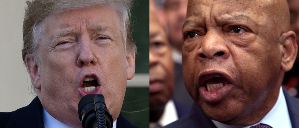 Rep. John Lewis presided over a hearing about creating legislation to require presidents and vice presidents to release tax returns on Feb. 7, 2019. Olivier Douliery-Pool/Getty Images and Alex Wong/Getty Images
