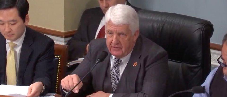 GOP Rep. Rob Bishop is pictured at a Natural Resources Committee hearing on climate change on Feb. 6, 2019. (YouTube/Screenshot/Climate Change: The Impacts and the Need to Act)