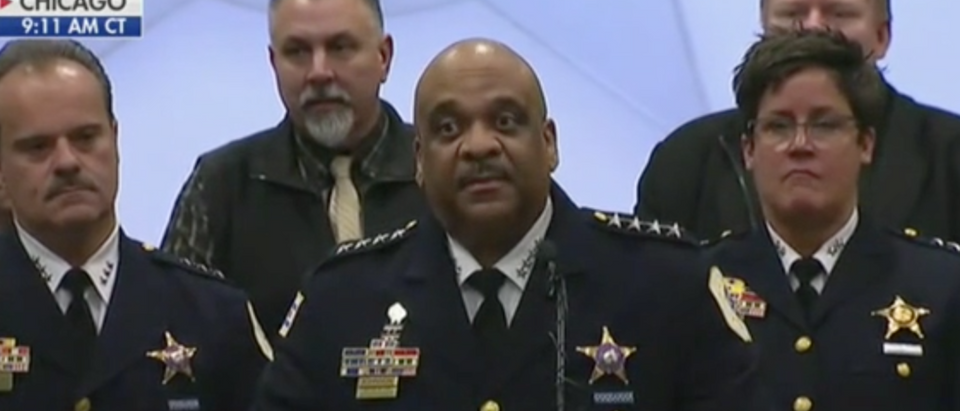 Chicago Police Superintendent Eddie Johnson discusses Smollett case. Screen Shot/Fox News