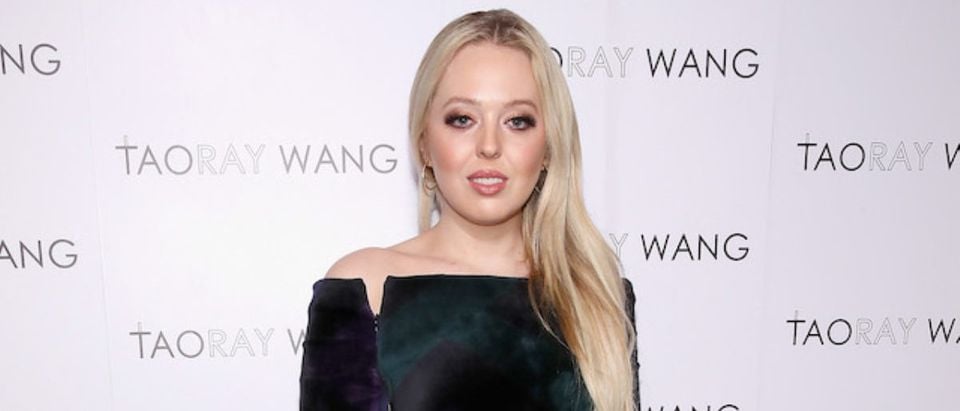 Tiffany Trump poses backstage for Taoray Wang fashion show during New York Fashion Week: The Shows at Gallery II at Spring Studios on February 9, 2019 in New York City. (Photo by Astrid Stawiarz/Getty Images for Taoray Wang)