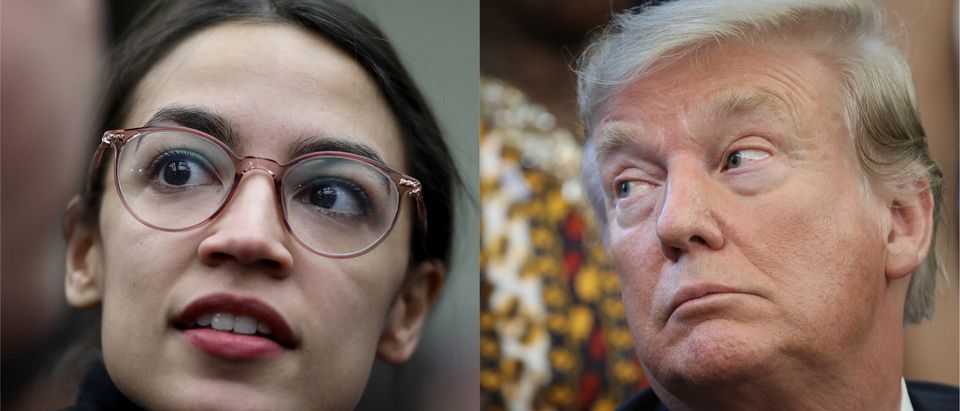 Trump and Ocasio-Cortez/ Photos by Win McNamee/Getty Images