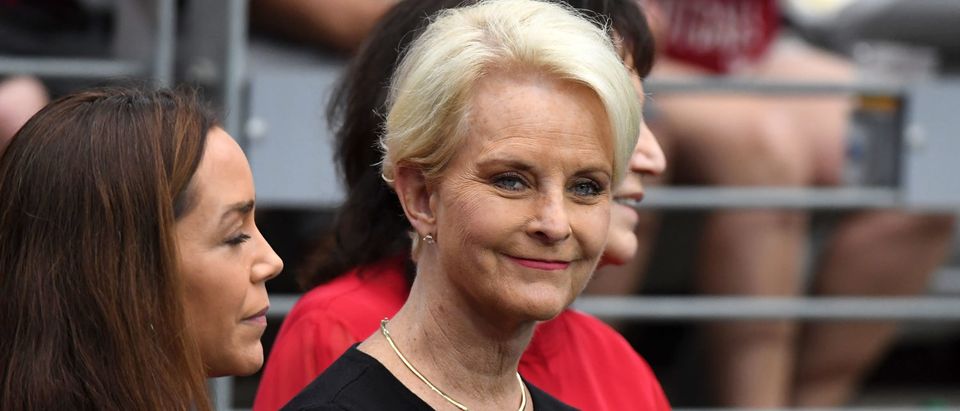 Cindy McCain, wife of the late U.S. Senator John McCain stands on the sidelines before the game between the Arizona Cardinals and the Washington Redskins at State Farm Stadium on September 9, 2018 in Glendale, Arizona. Norm Hall/Getty Images