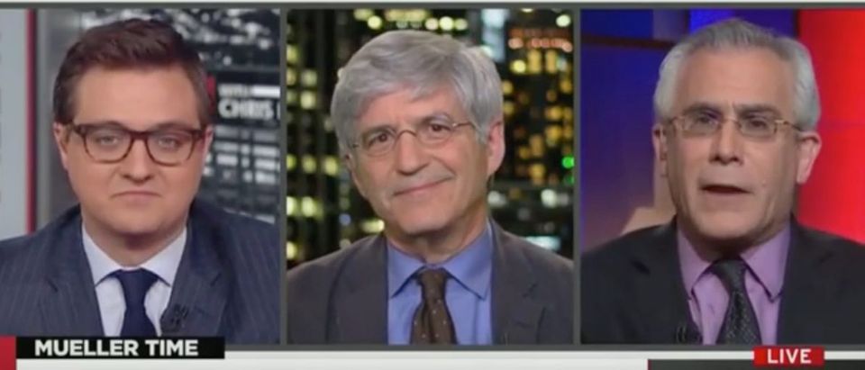 MSNBC's Chris Hayes interviews Michael Isikoff and David Corn, March 25, 2019. (YouTube screen grab)