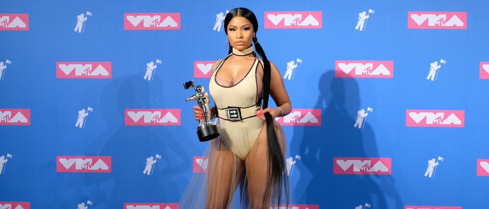 NEW YORK, NY - AUGUST 20: Nicki Minaj attends the 2018 MTV Video Music Awards Press Room at Radio City Music Hall on August 20, 2018 in New York City. (Photo by Matthew Eisman/Getty Images)