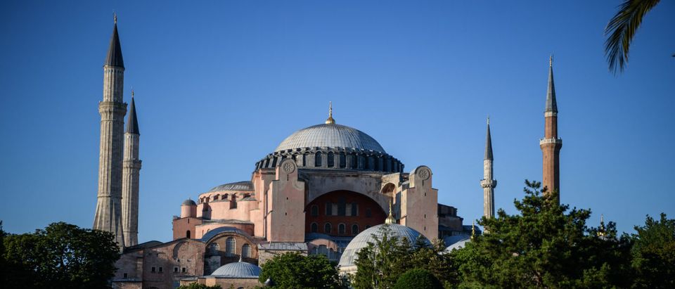 A picture taken on June 9, 2016 shows Hagia Sofia Mosque in the historical district of Istanbul. (OZAN KOSE/AFP/Getty Images)
