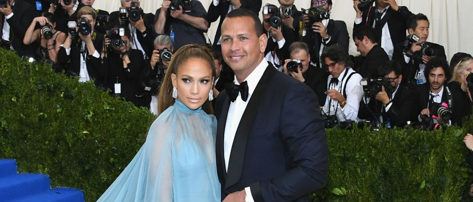 Jennifer Lopez (L) and Alex Rodriguez attend the "Rei Kawakubo/Comme des Garcons: Art Of The In-Between" Costume Institute Gala at Metropolitan Museum of Art on May 1, 2017 in New York City. (Photo by Dia Dipasupil/Getty Images For Entertainment Weekly)