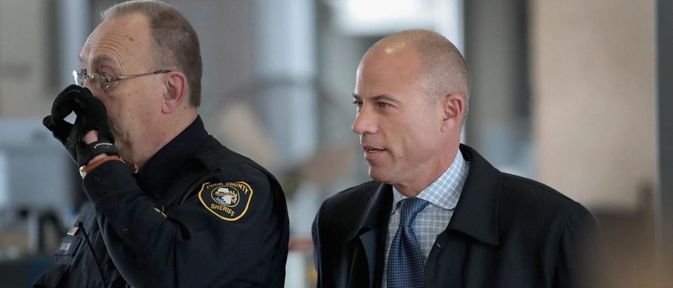 Attorney Michael Avenatti arrives for a bond hearing for singer R. Kelly at the Leighton Criminal Court Building on February 23, 2019 in Chicago, Illinois (Scott Olson/Getty Images)