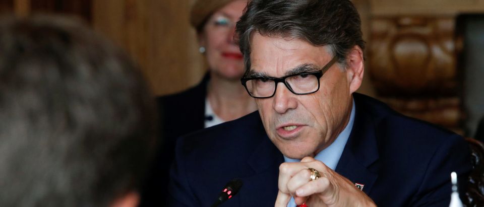 U.S. Energy Secretary Perry attends a meeting with Russian Energy Minister Novak in Moscow