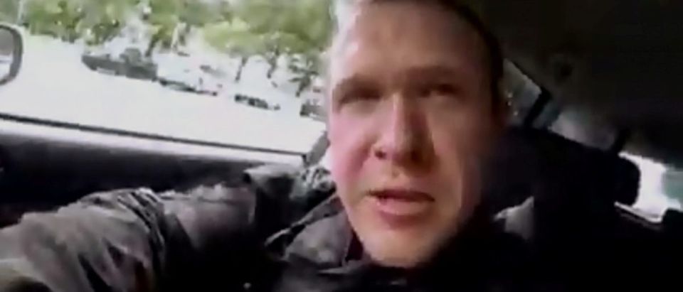 A still image taken from video circulated on social media, apparently taken by a gunman and posted online live as the attack unfolded, shows him driving in Christchurch, New Zealand, March 15, 2019. Social Media Website/Handout via REUTERS TV