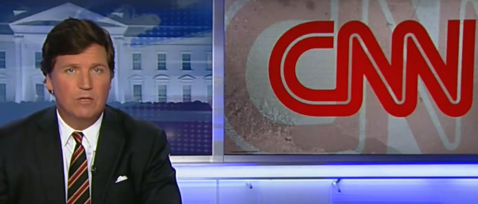 Tucker discusses Nancy Pelosi and CNN (Fox News screengrab)