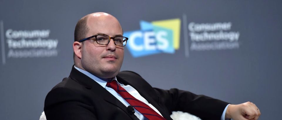 CNN anchor and correspondent Brian Stelter speaks during a press event at CES 2019 at the Aria Resort and Casino on Jan. 9, 2019 in Las Vegas, Nevada. (Photo by David Becker/Getty Images)