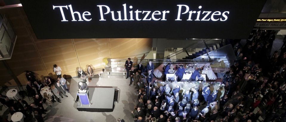 The largest-ever gathering of Pulitzer Prize recipients gather for a celebration honoring the centennial of the Pulitzer Prize at the Newseum in Washington DC January 28, 2016. REUTERS/Joshua Roberts