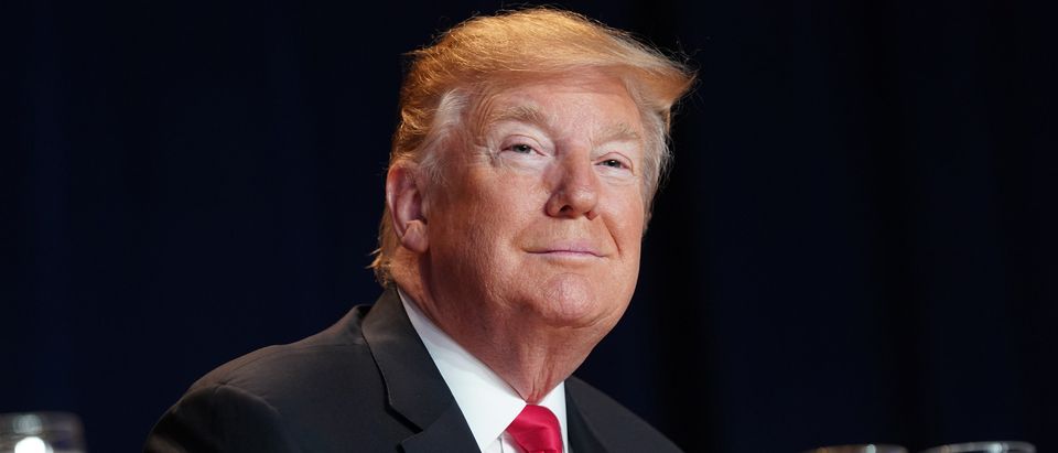 U.S President Donald Trump attends the 2019 National Prayer Breakfast on Feb. 7, 2019 in Washington, D.C. (Photo by Chris Kleponis - Pool/Getty Images)