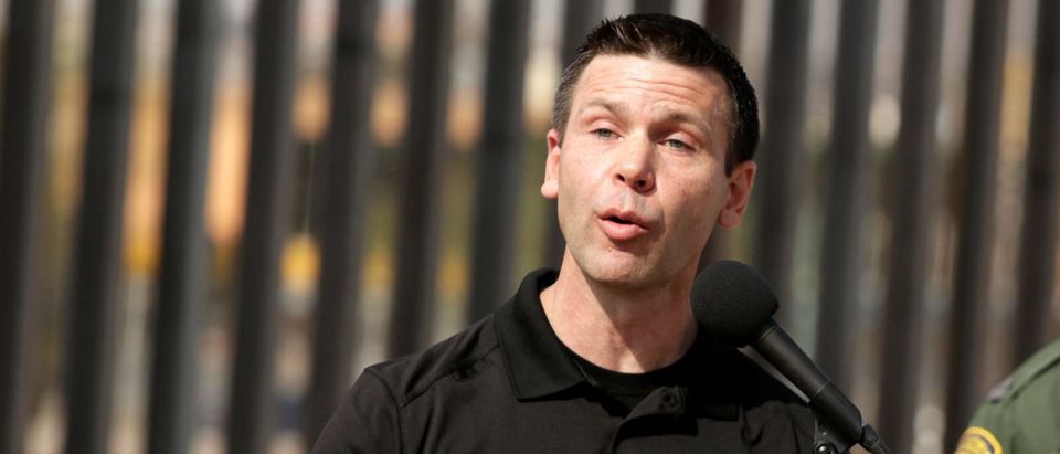 U.S. Customs and Border Protection Commissioner Kevin K. McAleenan speaks about the impact of the dramatic increase in illegal crossings that continue to occur along the Southwest during a news conference, in El Paso, Texas, March 27, 2019. REUTERS/Jose Luis Gonzalez