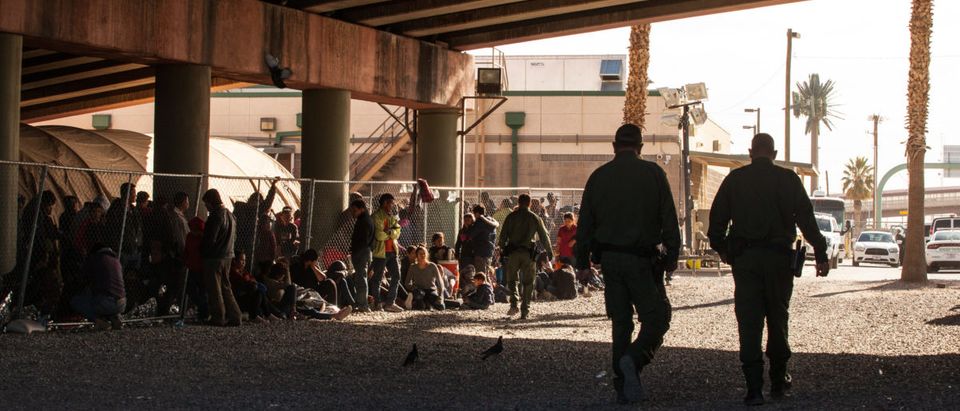 U.S. Customs And Border Protection Agency Holding Detained Migrants Under Bridge In El Paso