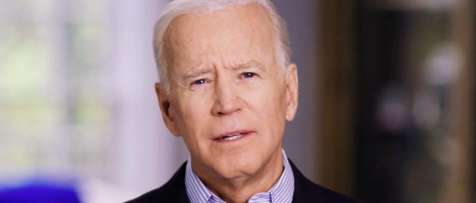 Former U.S. Vice President Joe Biden announces his candidacy for the Democratic presidential nomination in this still image taken from a video released April 25, 2019. BIDEN CAMPAIGN HANDOUT via REUTERS