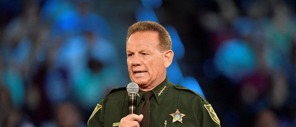 Broward County Sheriff Scott Israel speaks before the start of a CNN town hall meeting at the BB&amp;T Center, in Sunrise, Florida, U.S. February 21, 2018. REUTERS/Michael Laughlin/Pool